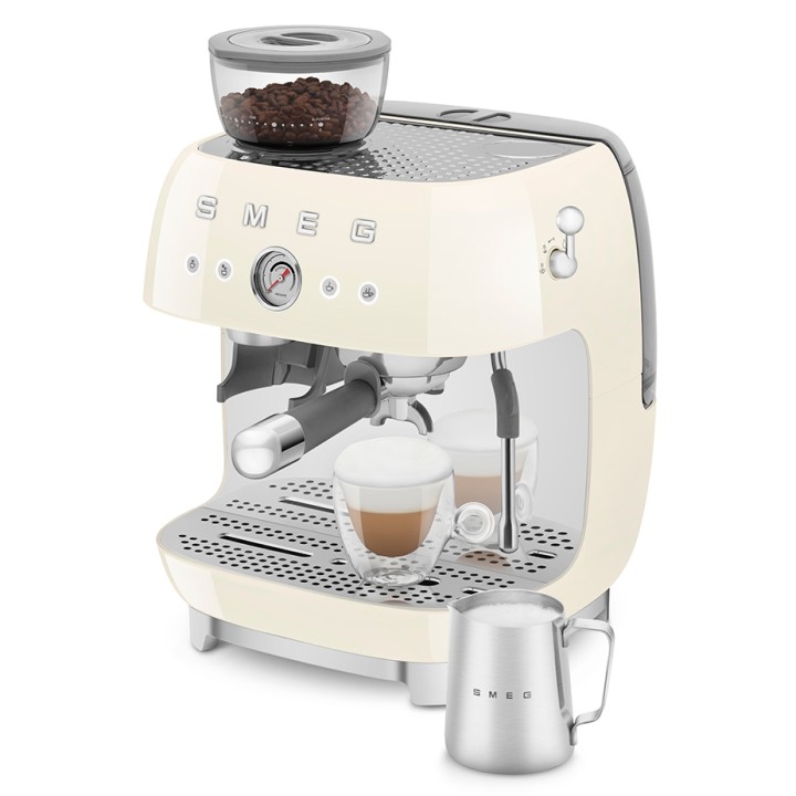 Smeg EGF03CREU Manuel espressomaskine Inkl. Kværn Creme