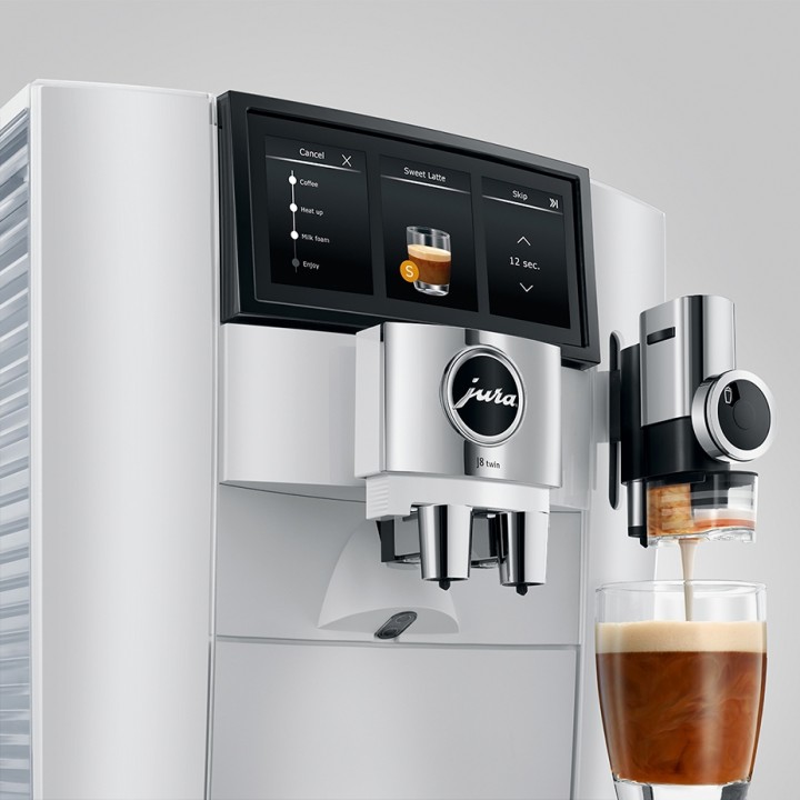 Jura J8 Twin (EA) Diamond White Espressomaskine Inkl. Startpakke