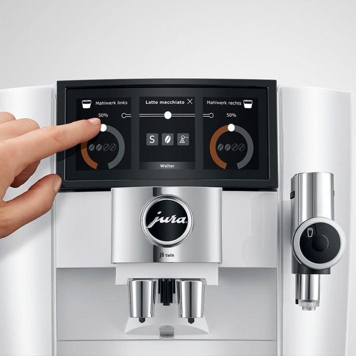 Jura J8 Twin (EA) Diamond White Espressomaskine Inkl. Startpakke