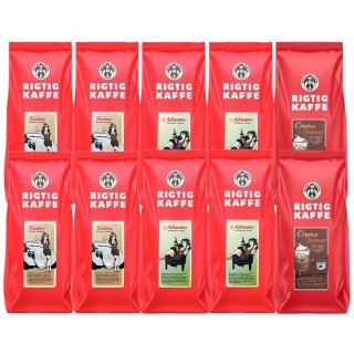Rigtig Kaffe Mixpakke 6 kg Hele kaffebønner Rigtig Kaffe Mixpakke 6 kg Hele kaffebønner