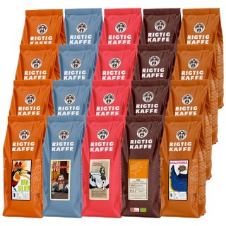 Rigtig Kaffe Mixpakke 8,8kg Hele kaffebønner