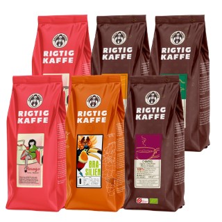 Rigtig Kaffe Mixpakke 2,7kg Hele kaffebønner
