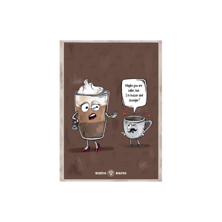 Rigtig Kaffe Crema Intenso 5kg Hele kaffebønner Inkl. Kaffeplakat Rigtig Kaffe HOTTER & STRONGER 21x30cm