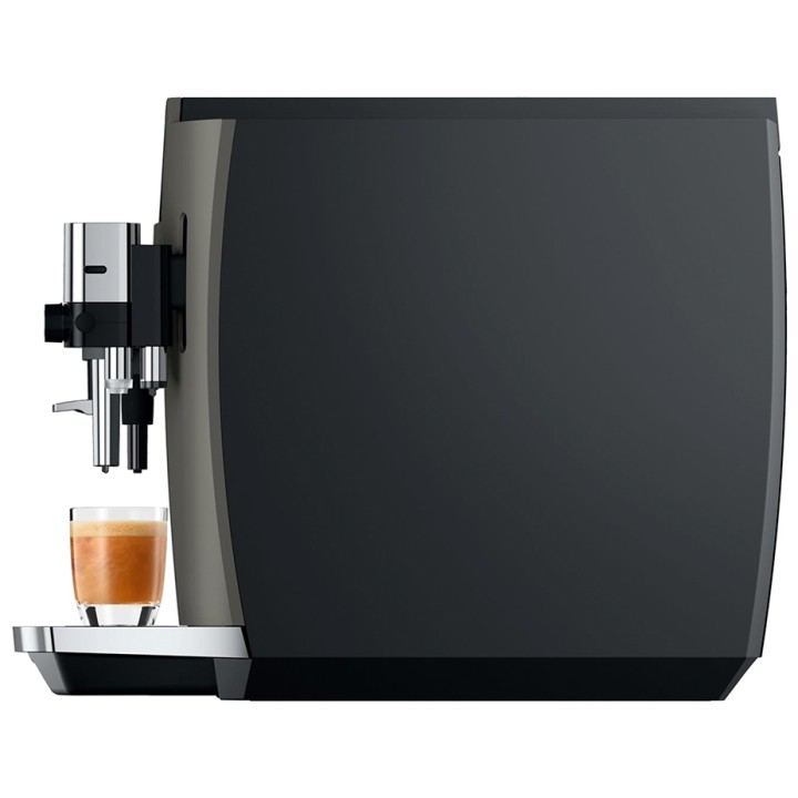 Jura E8 (EC) Dark Inox Espressomaskine Inkl. Startpakke (DK sprog), Mælkebeholder, Rigtig Kaffe & Pleje