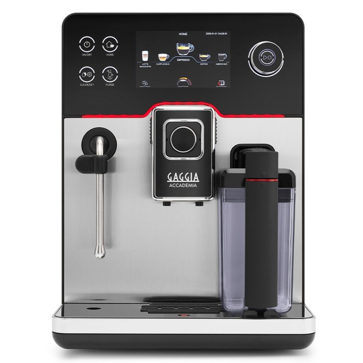 Gaggia Accademia Stål Espressomaskine Inkl. Proff Mælkekande 0,5L & 6kg Rigtig Kaffe Crema Intenso