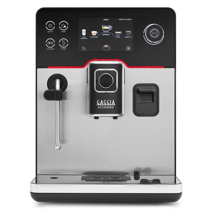 Gaggia Accademia Stål Espressomaskine Inkl. Proff Mælkekande 0,5L & 6kg Rigtig Kaffe Crema Intenso