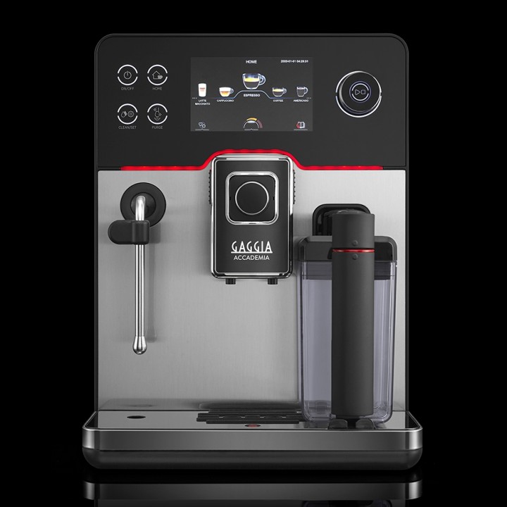 Gaggia Accademia Stål Espressomaskine Inkl. Proff Mælkekande 0,5L & 6kg Rigtig Kaffe Crema Intenso