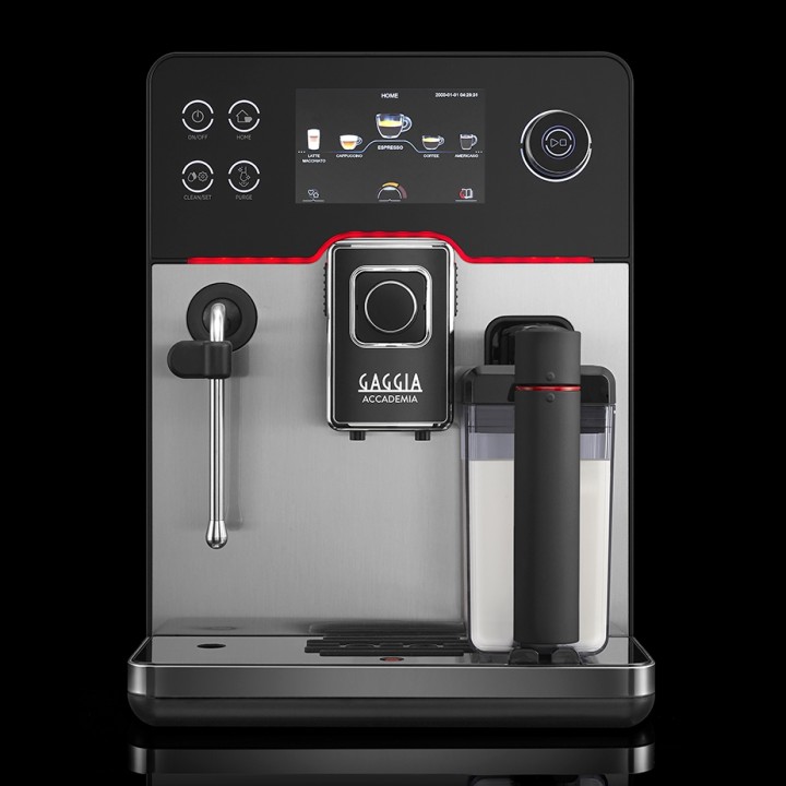 Gaggia Accademia Stål Espressomaskine Inkl. Proff Mælkekande 0,5L & 6kg Rigtig Kaffe Crema Intenso