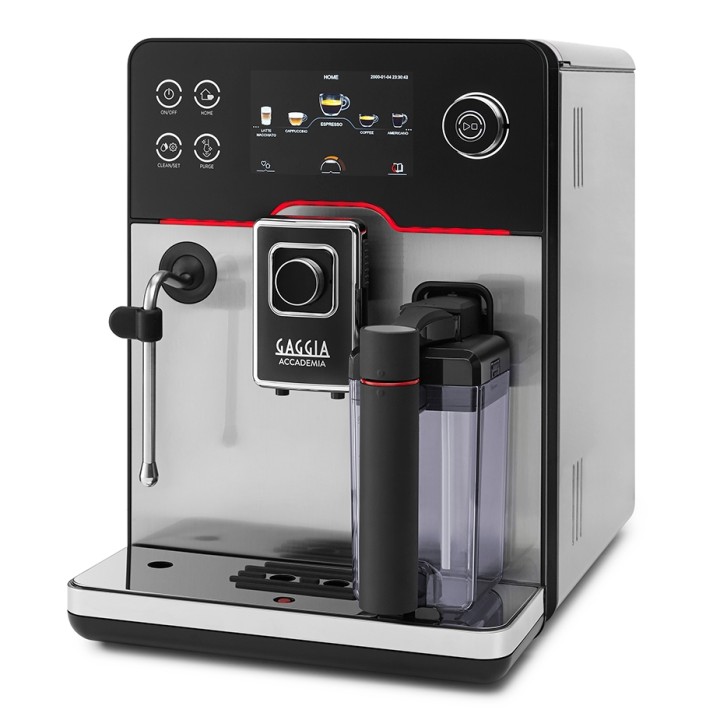 Gaggia Accademia Stål Espressomaskine Inkl. Proff Mælkekande 0,5L & 6kg Rigtig Kaffe Crema Intenso