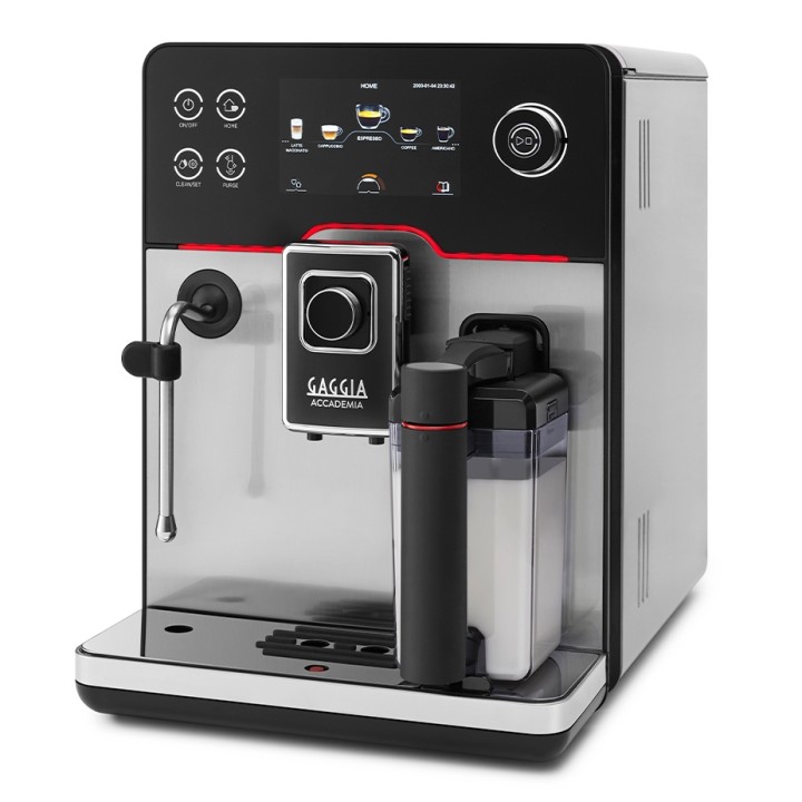Gaggia Accademia Stål Espressomaskine Inkl. Proff Mælkekande 0,5L & 6kg Rigtig Kaffe Crema Intenso