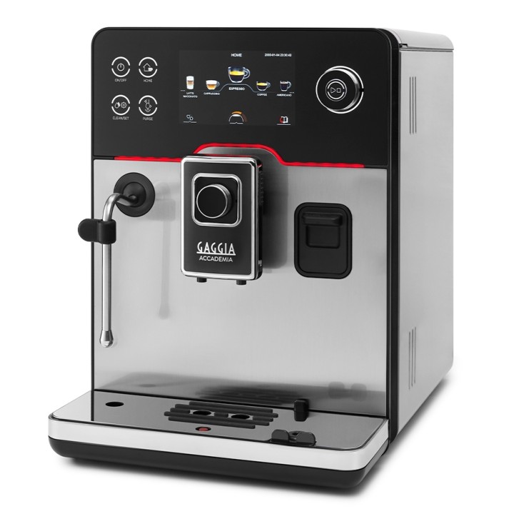 Gaggia Accademia Stål Espressomaskine Inkl. Proff Mælkekande 0,5L & 6kg Rigtig Kaffe Crema Intenso