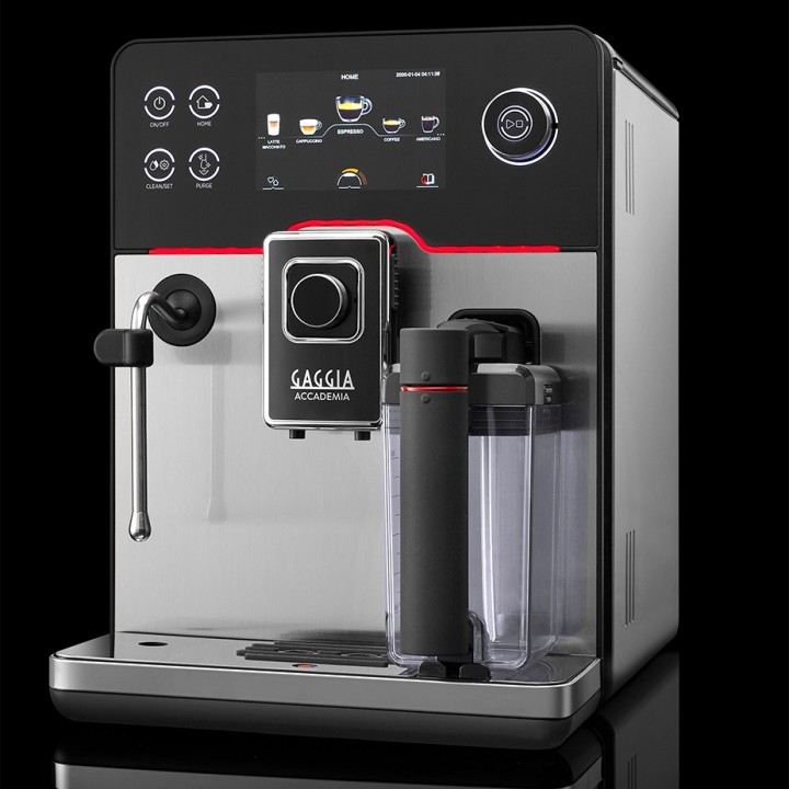 Gaggia Accademia Stål Espressomaskine Inkl. Proff Mælkekande 0,5L & 6kg Rigtig Kaffe Crema Intenso