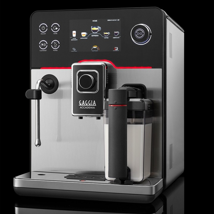 Gaggia Accademia Stål Espressomaskine Inkl. Proff Mælkekande 0,5L & 6kg Rigtig Kaffe Crema Intenso