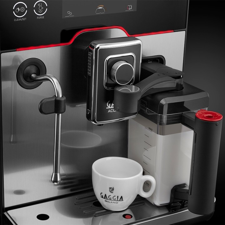 Gaggia Accademia Stål Espressomaskine Inkl. Proff Mælkekande 0,5L & 6kg Rigtig Kaffe Crema Intenso