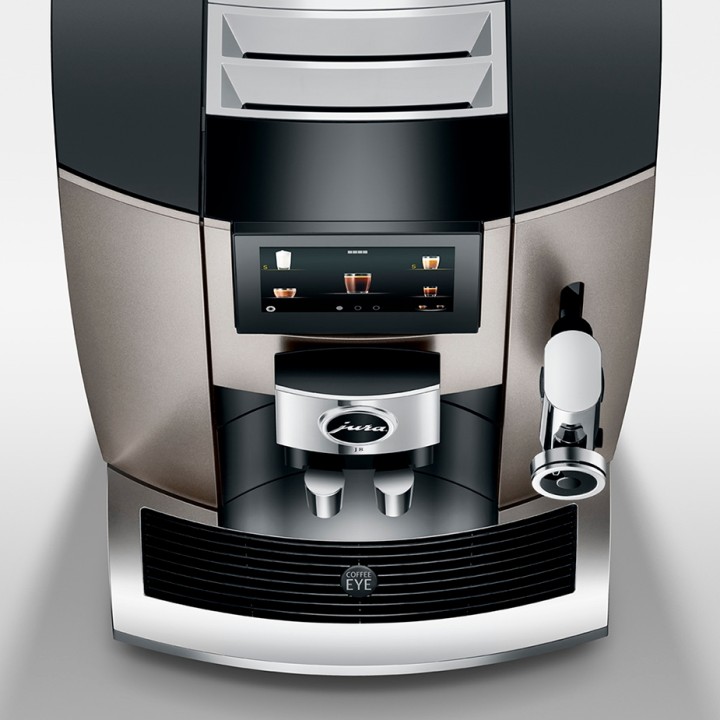 Jura J8 (EA) Midnight Silver Espressomaskine Inkl. Startpakke DK sprog, Mælkebeholder, 3kg Rigtig Kaffe & Pleje