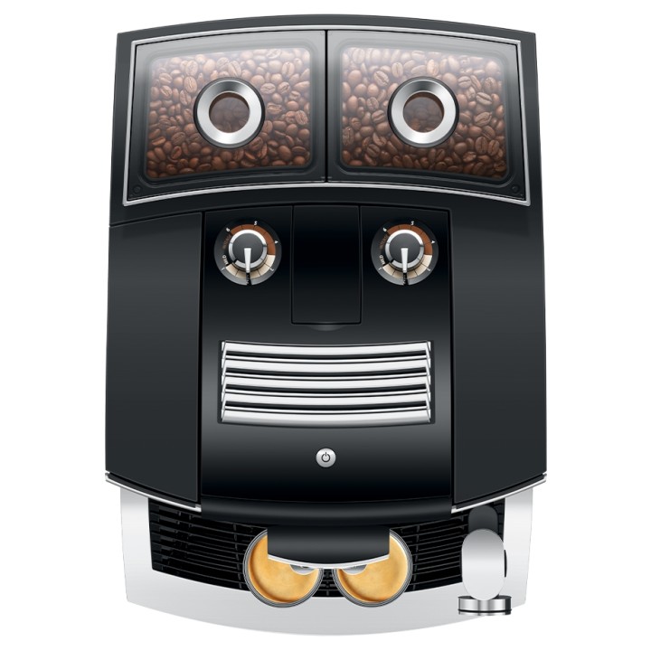 Jura J8 Twin (EA) Diamond Black Espressomaskine Inkl. Startpakke DK sprog, Inkl. Mælkebeholder, 3kg Rigtig Kaffe & Pleje