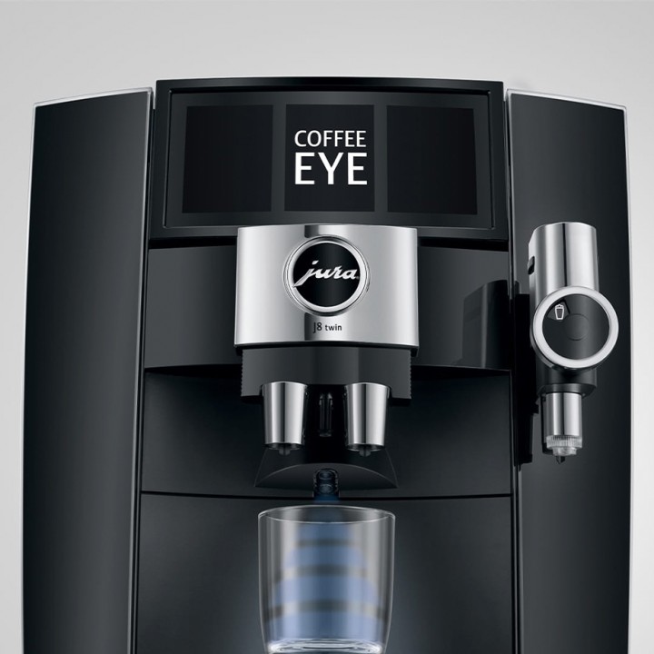 Jura J8 Twin (EA) Diamond Black Espressomaskine Inkl. Startpakke DK sprog, Inkl. Mælkebeholder, 3kg Rigtig Kaffe & Pleje