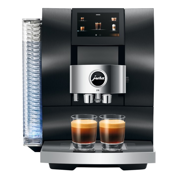 Jura Z10 (EA) Aluminium Black Espressomaskine Inkl. Startpakke DK sprog, Mælkebeholder, 3kg Rigtig Kaffe & Pleje