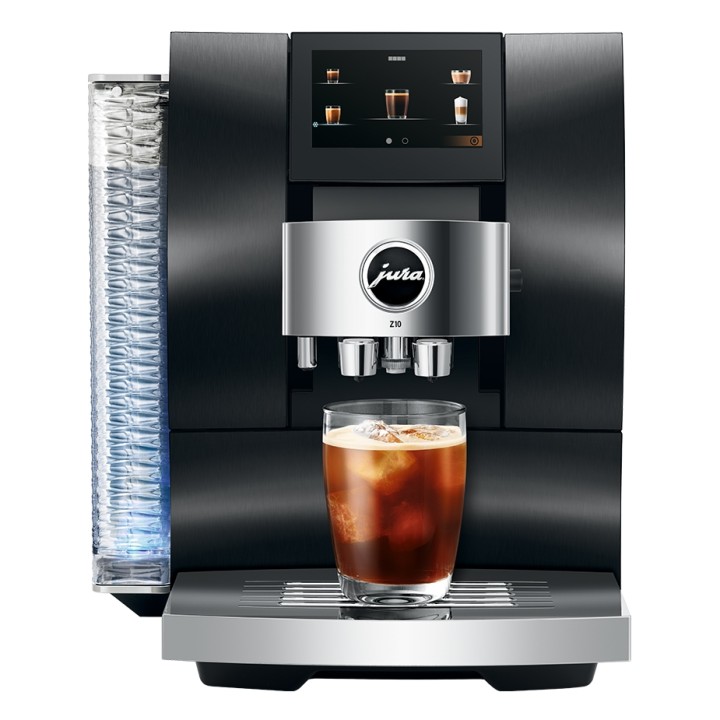 Jura Z10 (EA) Aluminium Black Espressomaskine Inkl. Startpakke DK sprog, Mælkebeholder, 3kg Rigtig Kaffe & Pleje