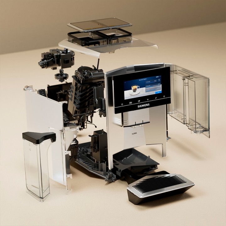 Siemens TQ907R03 EQ900 s700 Espressomaskine Inkl. 6kg Rigtig Kaffe Crema Intenso Hele kaffebønner