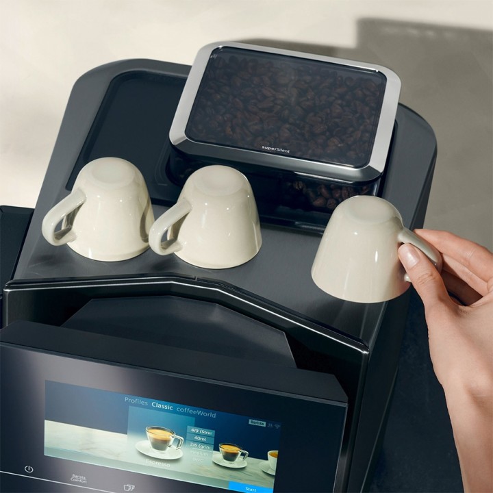 Siemens TQ905RZ5 EQ900 Plus Inkl. Siemens Termokande, Multi Calc/Clean TZ800Z3 & 6kg Rigtig Kaffe Crema Intenso