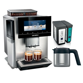Siemens TQ907RZ3 EQ900 Plus Espressomaskine Inkl. Termokande & Pleje Siemens TQ907RZ3 EQ900 Plus Espressomaskine Inkl. Termokande & Pleje