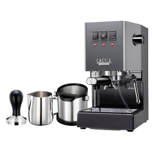 Gaggia Classic E24 Grå Espressomaskine Inkl. Baristaudstyr Gaggia Classic E24 Grå Espressomaskine Inkl. Baristaudstyr