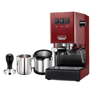 Gaggia Classic E24 Rød Espressomaskine Inkl. Baristaudstyr Gaggia Classic E24 Rød Espressomaskine Inkl. Baristaudstyr