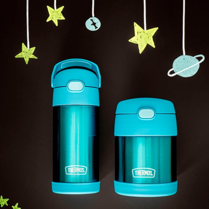 Thermos  Funtainer Drikkeflaske m. Sugerør 355 ml Teal