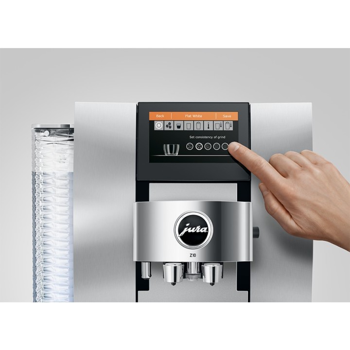 Jura Z10 (EA) Aluminium White Espressomaskine Inkl. Startpakke DK sprog & 6kg Rigtig Kaffe Crema Intenso Hele kaffebønner