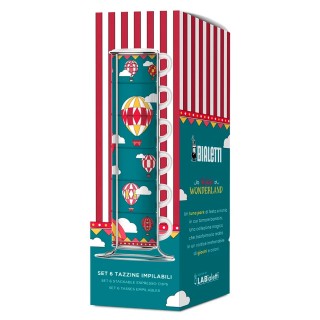 Bialetti Espressokopper 8 cl Inkl. Stand 6 stk Balloons Winter Wonderland Limited Edition