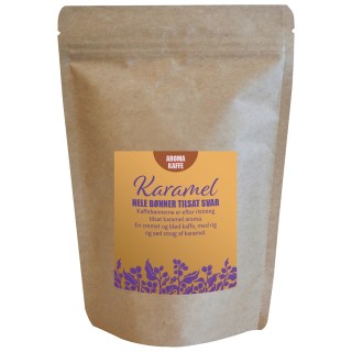Karamel Smagskaffe 225g Hele kaffebønner