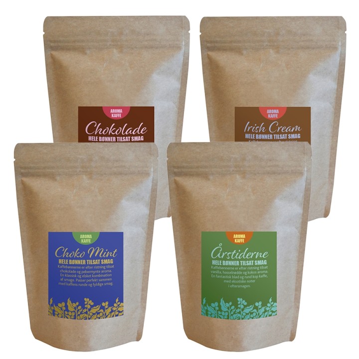 Smagskaffe Mixpakke 4x225g Hele kaffebønner Smagskaffe Mixpakke 4x225g Hele kaffebønner