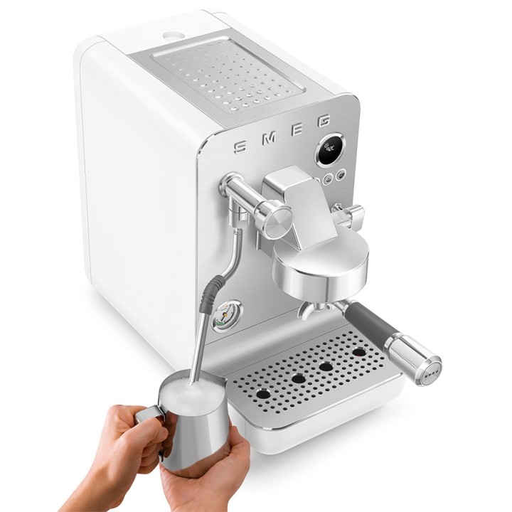 Smeg EMC02WHMEU Minipro Semiautomatisk Espressomaskine Hvid