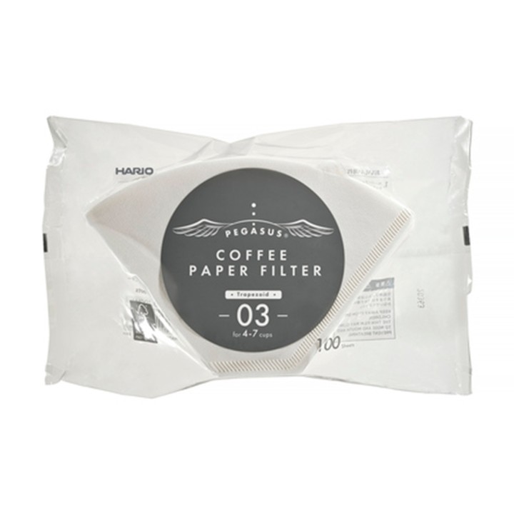 Hario Pegasus Papir Filtre 03 Hvid 100 Stk Hario Pegasus Papir Filtre 03 Hvid 100 Stk