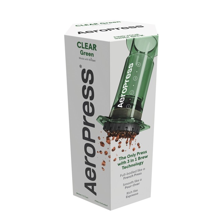 AeroPress Clear Grøn Rejsebrygger AeroPress Clear Grøn Rejsebrygger