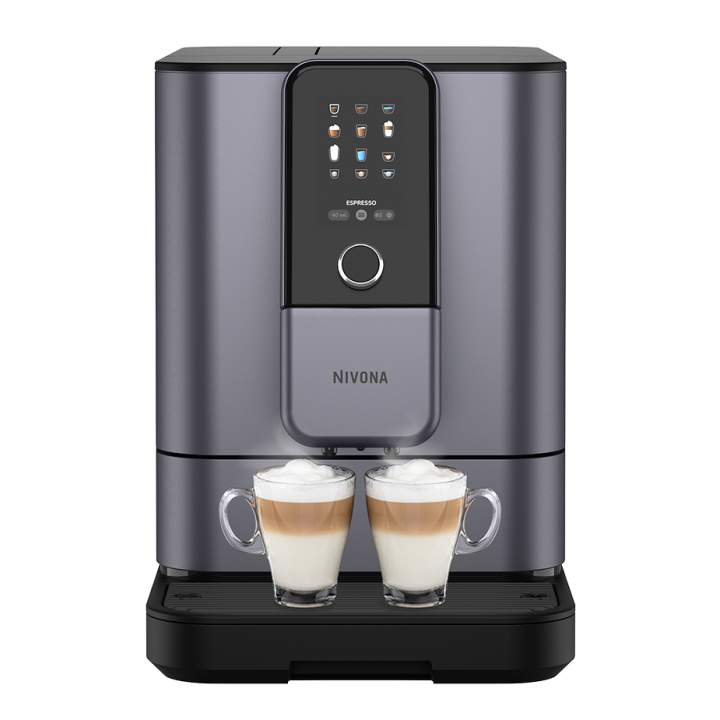 Nivona NIVO 8107 Pearl Blue Espressomaskine Inkl. Afkalkning, Kalkfilter, Mælkerens, Rensepiller & 1kg Hele kaffebønner
