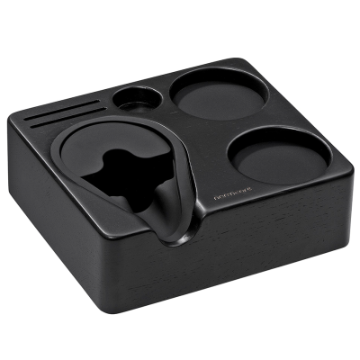 Normcore Kompakt Tamper Station Sort Egetræ 58 mm