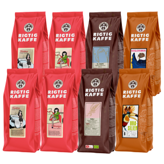 Rigtig Kaffe Mixpakke 3,6kg Hele kaffebønner