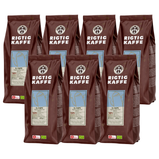 Rigtig Kaffe Organic El Chebe 7x400g Hele kaffebønner Rigtig Kaffe Organic El Chebe 7x400g Hele kaffebønner