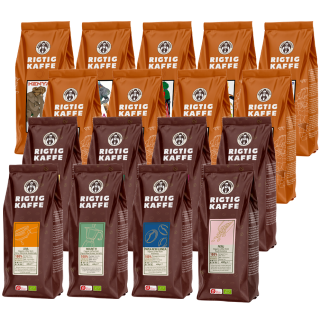 Rigtig Kaffe Mixpakke 6,8kg Hele kaffebønner