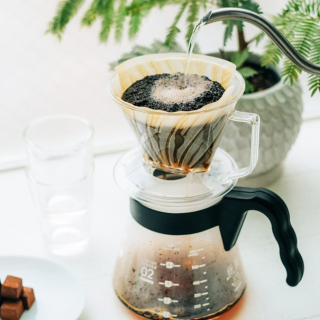 Hario Pegasus 01 Server 300ml Inkl. Papir Filtre 01, Plastik Dripper 01 & V60 Kettle Buono 100 1 L Stål