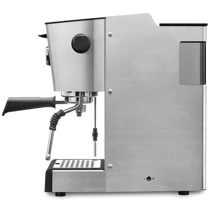 Gaggia Classic GT Stål Espressomaskine Inkl. Gaggia MDF 55 Chrome Espressokværn & House of Barista Knockbox