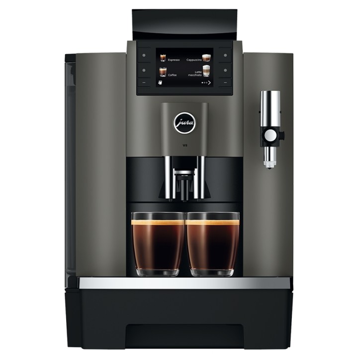 Jura W8 (EA) Espressomaskine Inkl. 2,5L Cooler, Pleje, Kopper & 6kg Kaffe Jura W8 (EA) Espressomaskine Inkl. 2,5L Cooler, Pleje, Kopper & 6kg Kaffe
