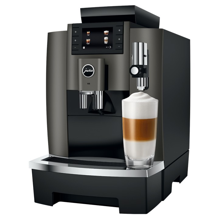 Jura W8 (EA) Espressomaskine Inkl. 2,5L Cooler, Pleje, Kopper & 6kg Kaffe Jura W8 (EA) Espressomaskine Inkl. 2,5L Cooler, Pleje, Kopper & 6kg Kaffe