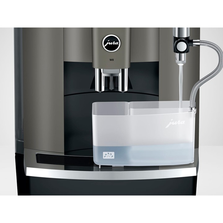 Jura W8 (EA) Espressomaskine Inkl. 2,5L Cooler, Pleje, Kopper & 6kg Kaffe Jura W8 (EA) Espressomaskine Inkl. 2,5L Cooler, Pleje, Kopper & 6kg Kaffe
