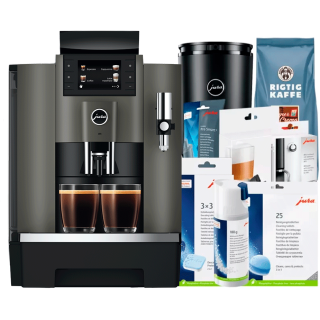 Jura W8 (EA) Espressomaskine Inkl. 2,5L Cooler, Pleje & 6kg Kaffe