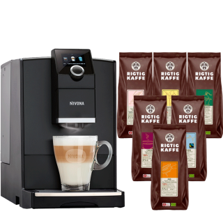 Nivona NICR 790 Mat Sort Espressomaskine Inkl. 8x400g Rigtig Kaffe Organic