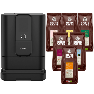 Nivona NIVO 8101 Sort Espressomaskine Inkl. 8x400g Rigtig Kaffe Organic