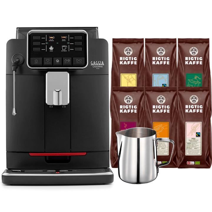 Gaggia Cadorna Plus Barista Espressomaskine Inkl. Mælkekande & 8x400g Rigtig Kaffe Organic